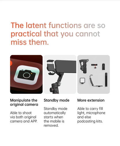 AOCHUAN Smart XE 3-Axis Handheld Gimbal Stabilizer for Smartphone iPhone Android Face Tracking Tiktok Vlog Live Streaming - Merit Sell