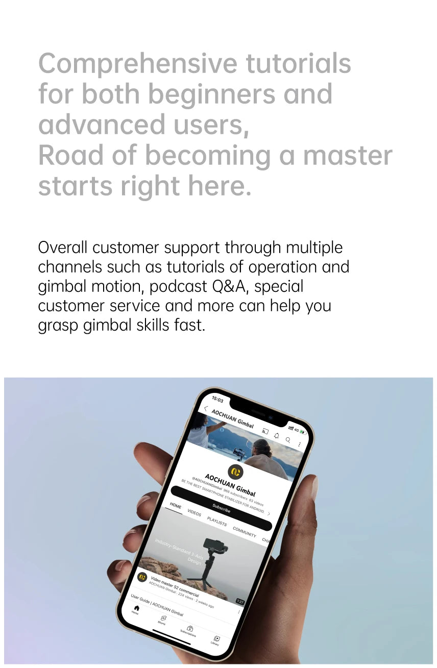AOCHUAN Smart XE 3-Axis Handheld Gimbal Stabilizer for Smartphone iPhone Android Face Tracking Tiktok Vlog Live Streaming - Merit Sell