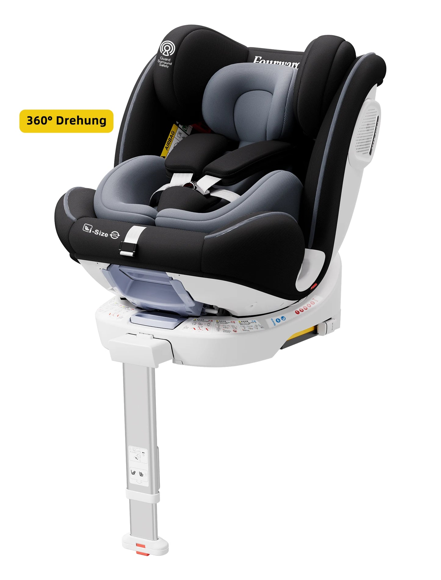 AP03 KL005 Child Seat Baby Car Seat 360° Rotatable ISOFIX ECE,0-12 years /9-36 kg/5-point belt/40-150cm - Merit Sell