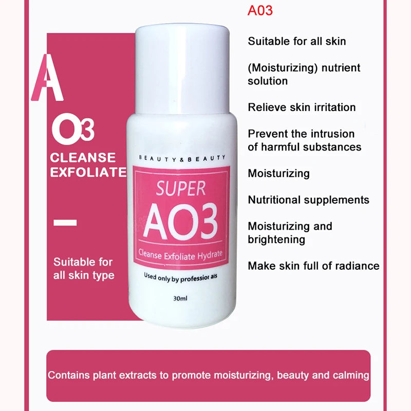 AS1 SA2 AO3 30ml High Concentrated Solution Liquid For Dermabrasion Beauty Machine Kit of 3 Serums Skin Deep Cleaning Skin Care - Merit Sell