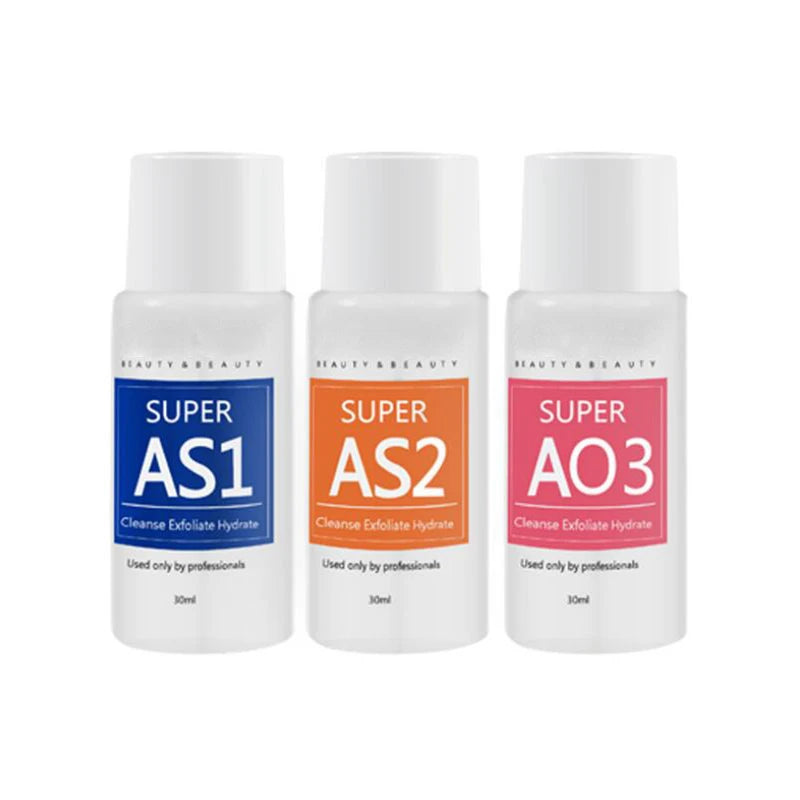 AS1 SA2 AO3 30ml High Concentrated Solution Liquid For Dermabrasion Beauty Machine Kit of 3 Serums Skin Deep Cleaning Skin Care - Merit Sell