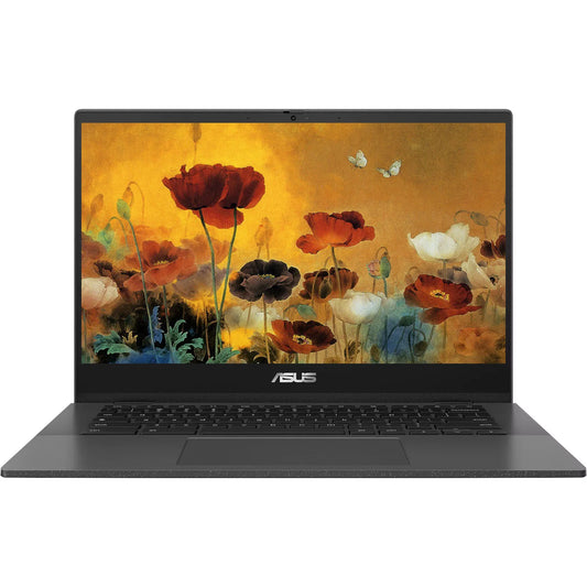 ASUS Chromebook 14" Business Laptop,MediaTek Kompanio 520,4GB RAM,320GB Storage(64GB eMMC+256GB SD Card),Gray,Windows 11 Home - Merit Sell Merit Sell