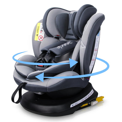 Reecle 360 Swivel Baby Child Car Seat with ISOFIX, Group 0+1/2/3 (0-36 kg), Approx. 0-12 Years