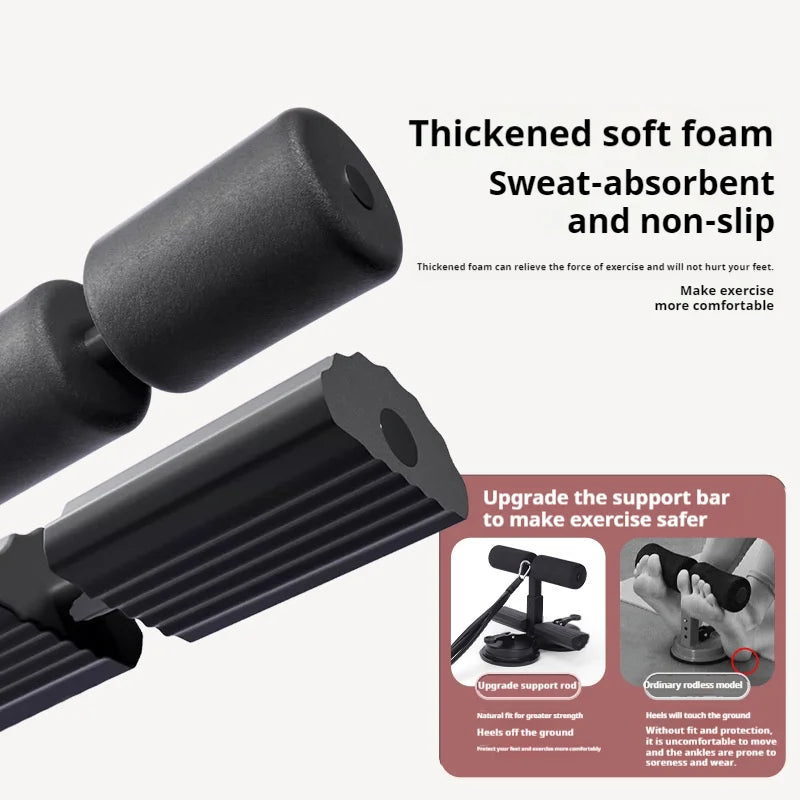 Abdominal Muscle Exerciser with Resistance Band Sit-up Aid Gym Equipment for Home Pelvic Muscle Trainer Exercise Bodybuilding - Merit Sell