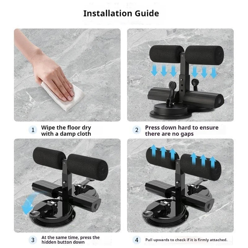 Abdominal Muscle Exerciser with Resistance Band Sit-up Aid Gym Equipment for Home Pelvic Muscle Trainer Exercise Bodybuilding - Merit Sell