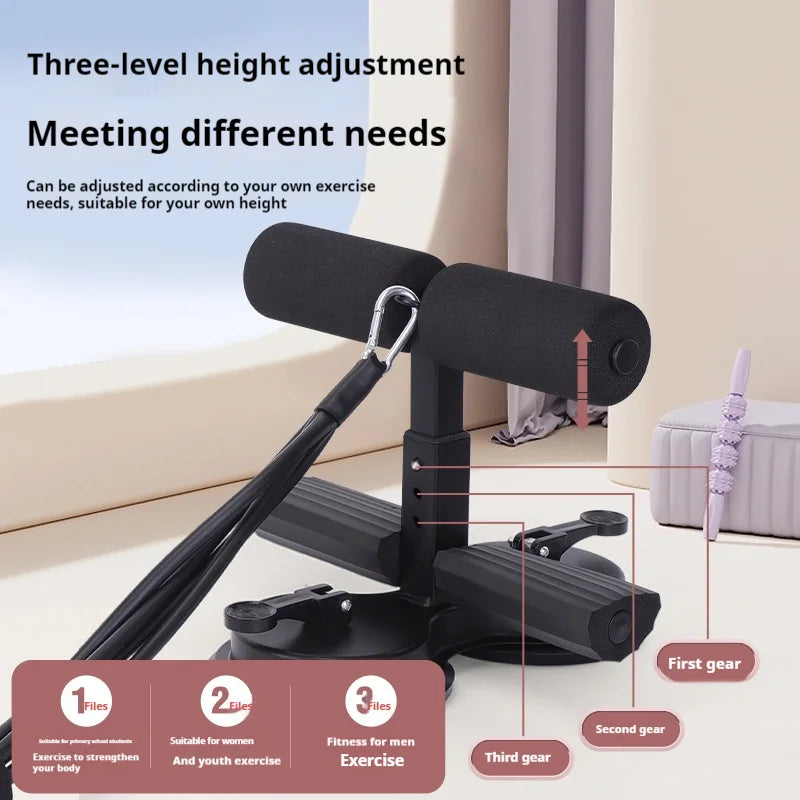 Abdominal Muscle Exerciser with Resistance Band Sit-up Aid Gym Equipment for Home Pelvic Muscle Trainer Exercise Bodybuilding - Merit Sell