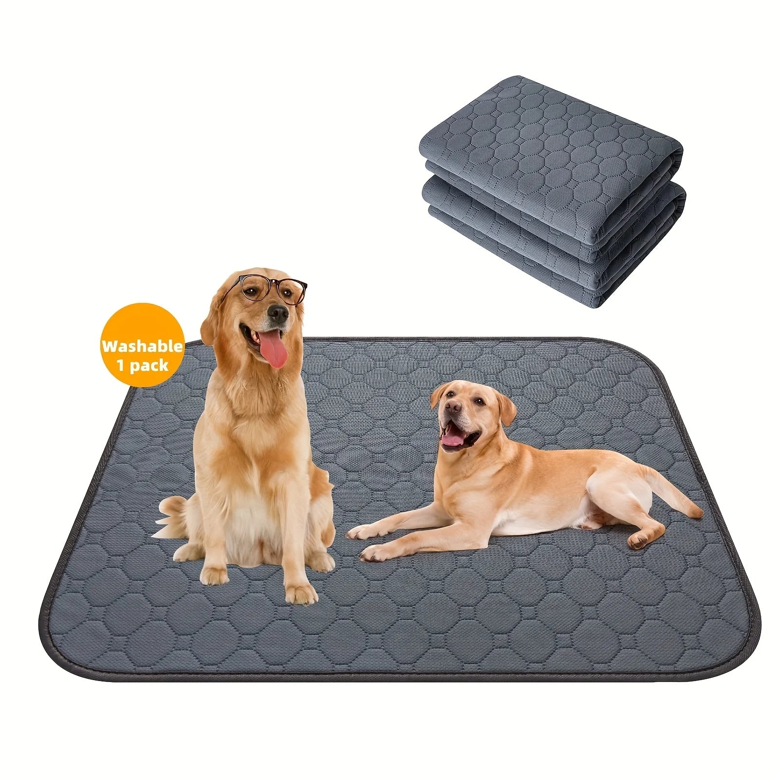 Absorbent Pet Training Pad for Dogs & Cats - Reusable, Leak-Proof Design with Non-Slip Backing for Puppy Potty Training an - Merit Sell