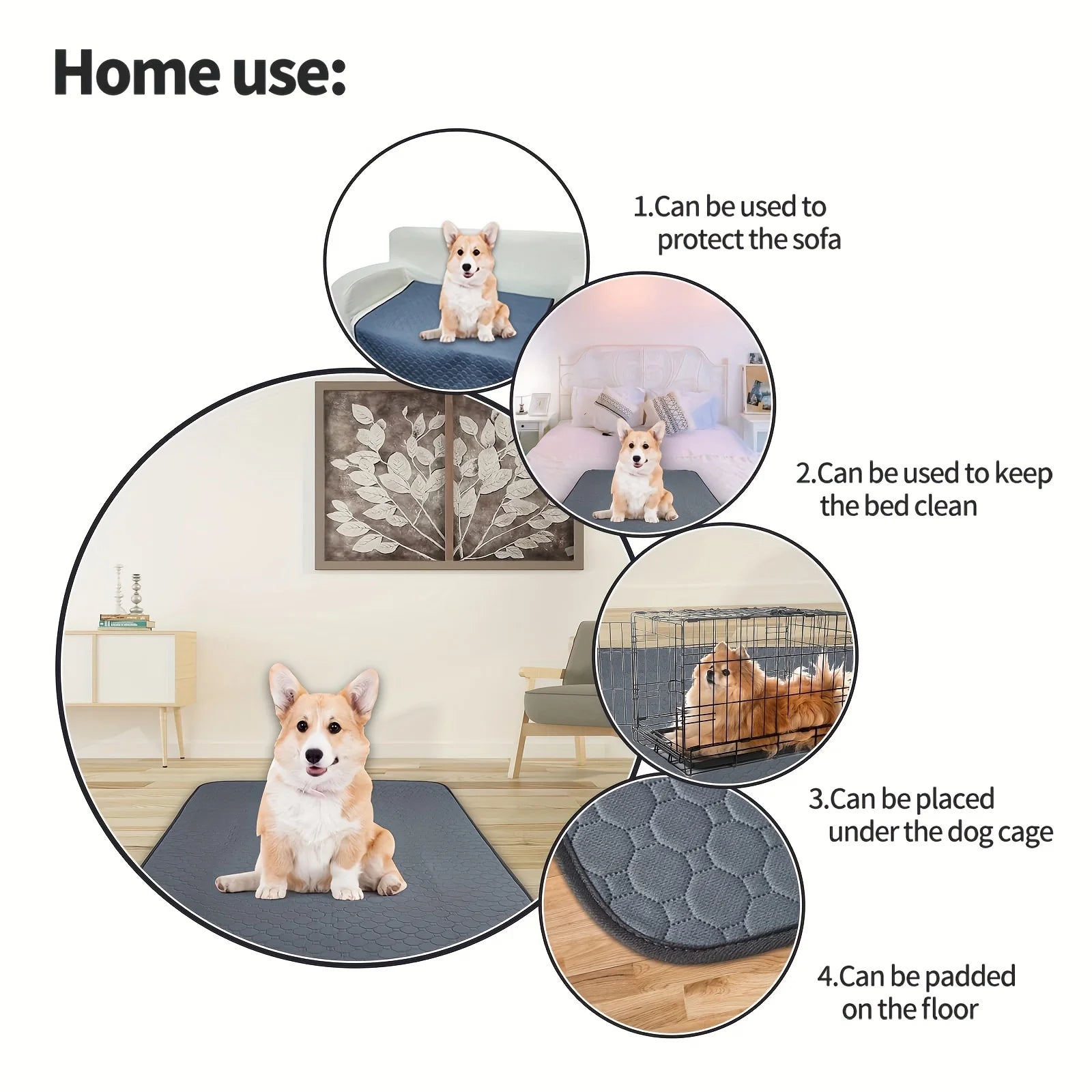 Absorbent Pet Training Pad for Dogs & Cats - Reusable, Leak-Proof Design with Non-Slip Backing for Puppy Potty Training an - Merit Sell