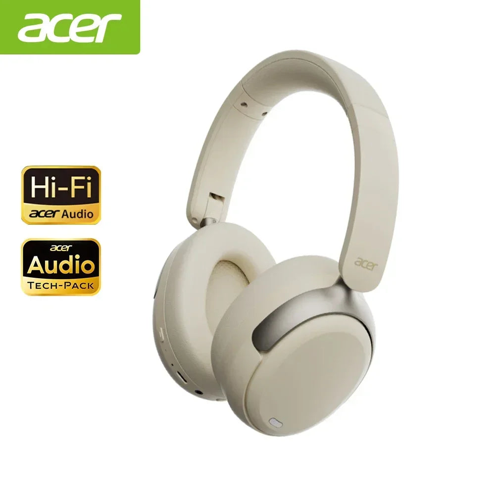 Acer OHR516 ANC Wireless Headphone Noise Cancelling Hi-Res Spatial Audio Earphone Bluetooth Over Ear Headset 40mm Dynamic Driver - Merit Sell