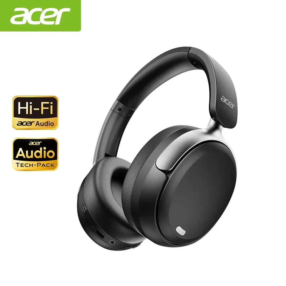 Acer OHR516 ANC Wireless Headphone Noise Cancelling Hi-Res Spatial Audio Earphone Bluetooth Over Ear Headset 40mm Dynamic Driver - Merit Sell