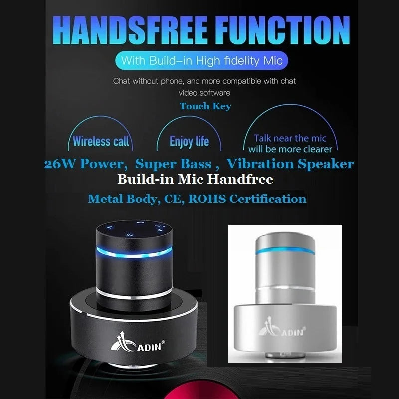 Adin 26W Vibro Wireless Bluetooth Speaker Anti-Neighbor Strong Vibration Effect Subwoofer Sound Box for Music Audio Loudspeakers - Merit Sell