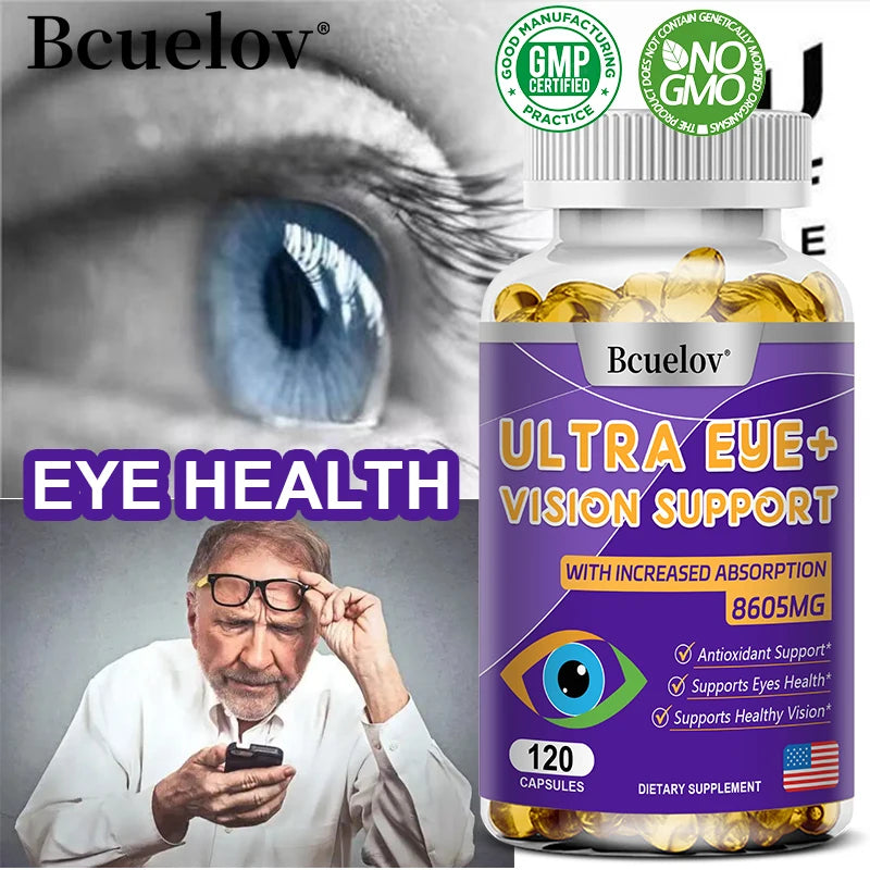Advanced Eye Vitamin Supplement for Macular Health & Dry Eyes - Improve Eye Fatigue, Stress & Night Vision, Adults Men Women - Merit Sell