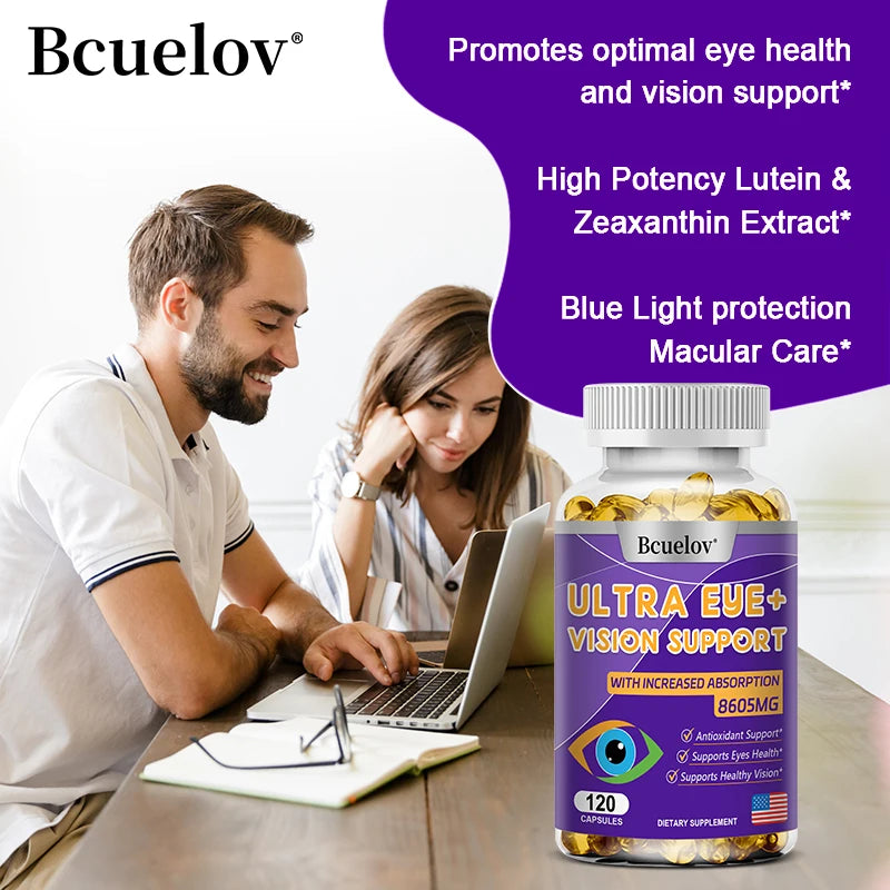 Advanced Eye Vitamin Supplement for Macular Health & Dry Eyes - Improve Eye Fatigue, Stress & Night Vision, Adults Men Women - Merit Sell