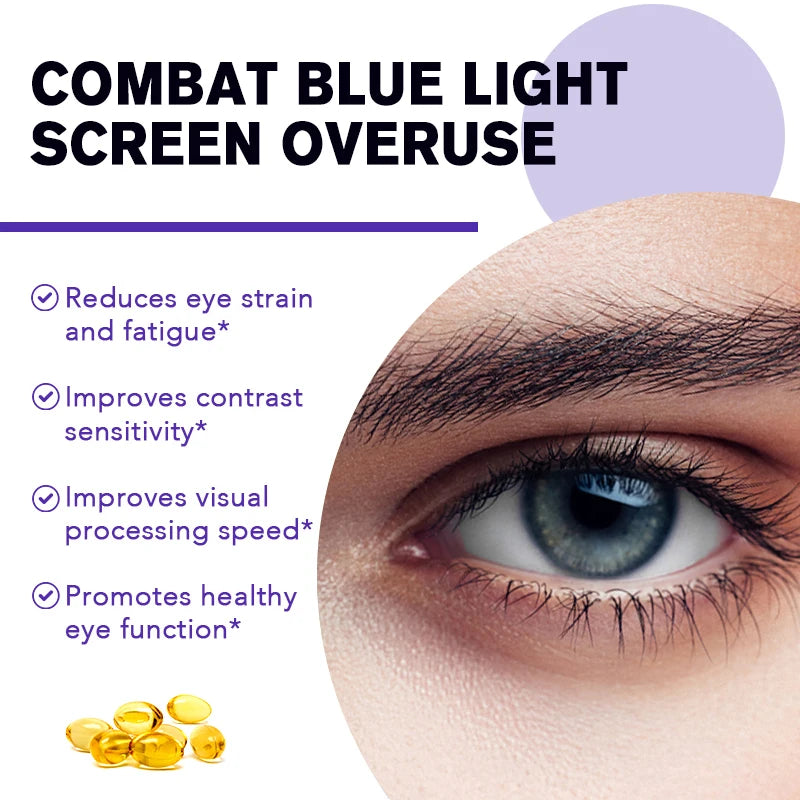 Advanced Eye Vitamin Supplement for Macular Health & Dry Eyes - Improve Eye Fatigue, Stress & Night Vision, Adults Men Women - Merit Sell