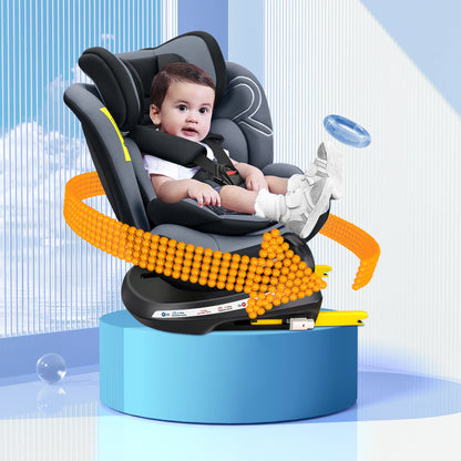 Reecle 360 Swivel Baby Child Car Seat with ISOFIX, Group 0+1/2/3 (0-36 kg), Approx. 0-12 Years