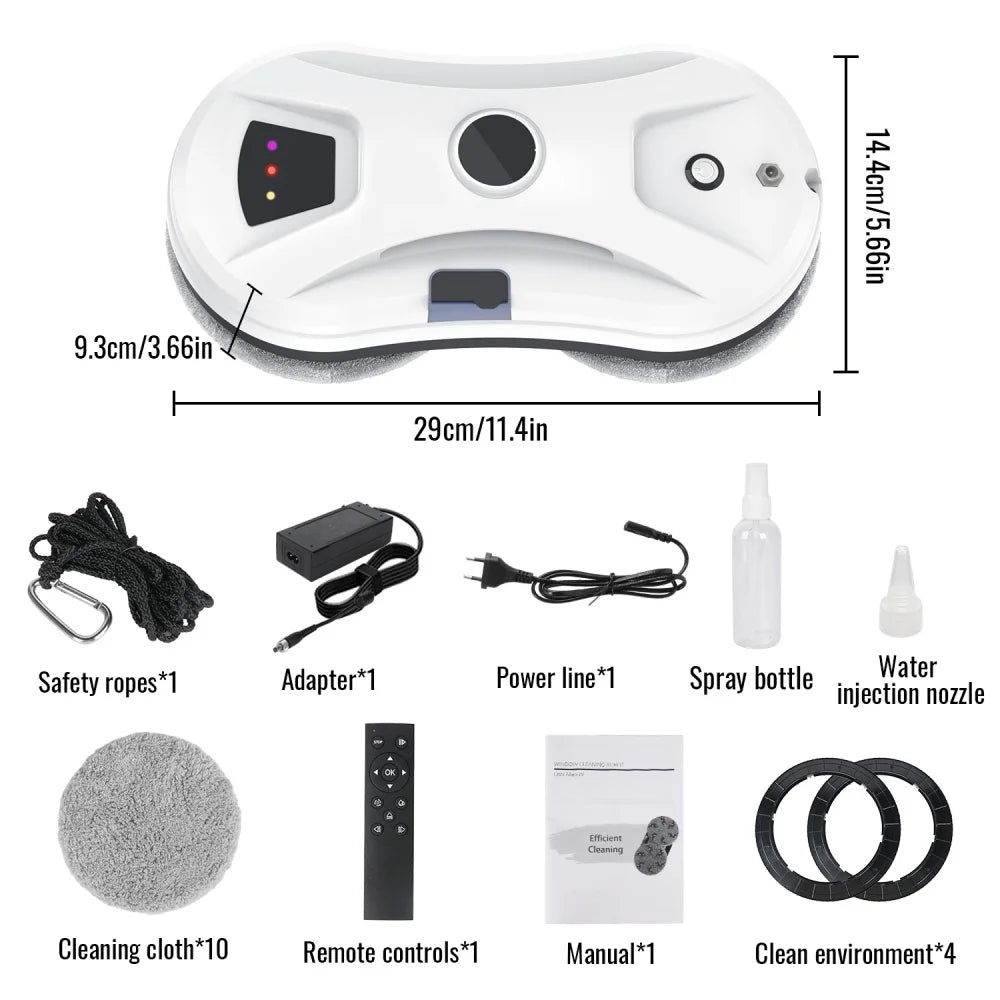 5600Pa Robot Window Cleaner Intelligent Auto Path Navigation Window Cleaning Robot Powerful Suction For Home High-Rise Windows