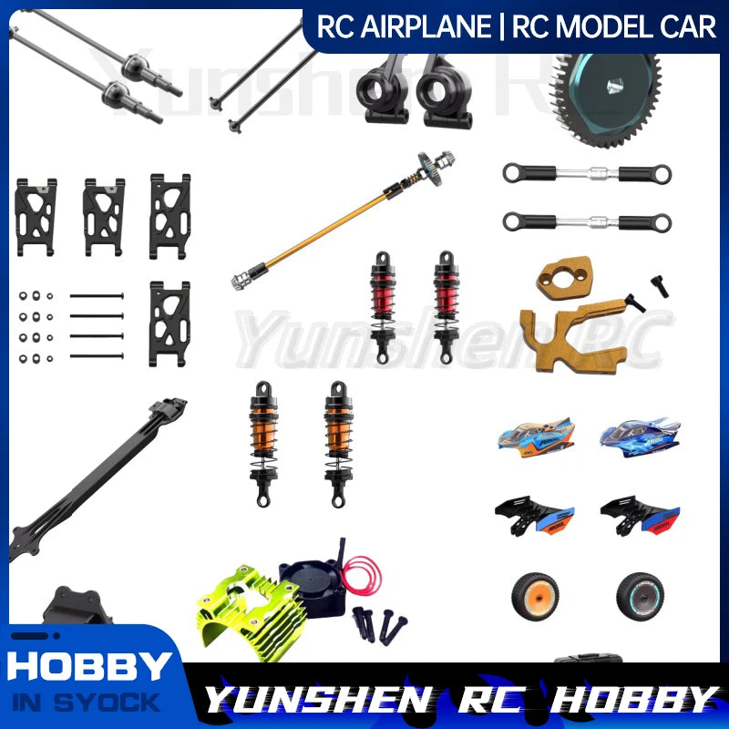 Am-X12/Am-D12 Front And Rear Swing Arm Chassis, Rear Wing, Central Axis Assembly, Pull Rod Motor Seat, Chassis Gearbox - Merit Sell