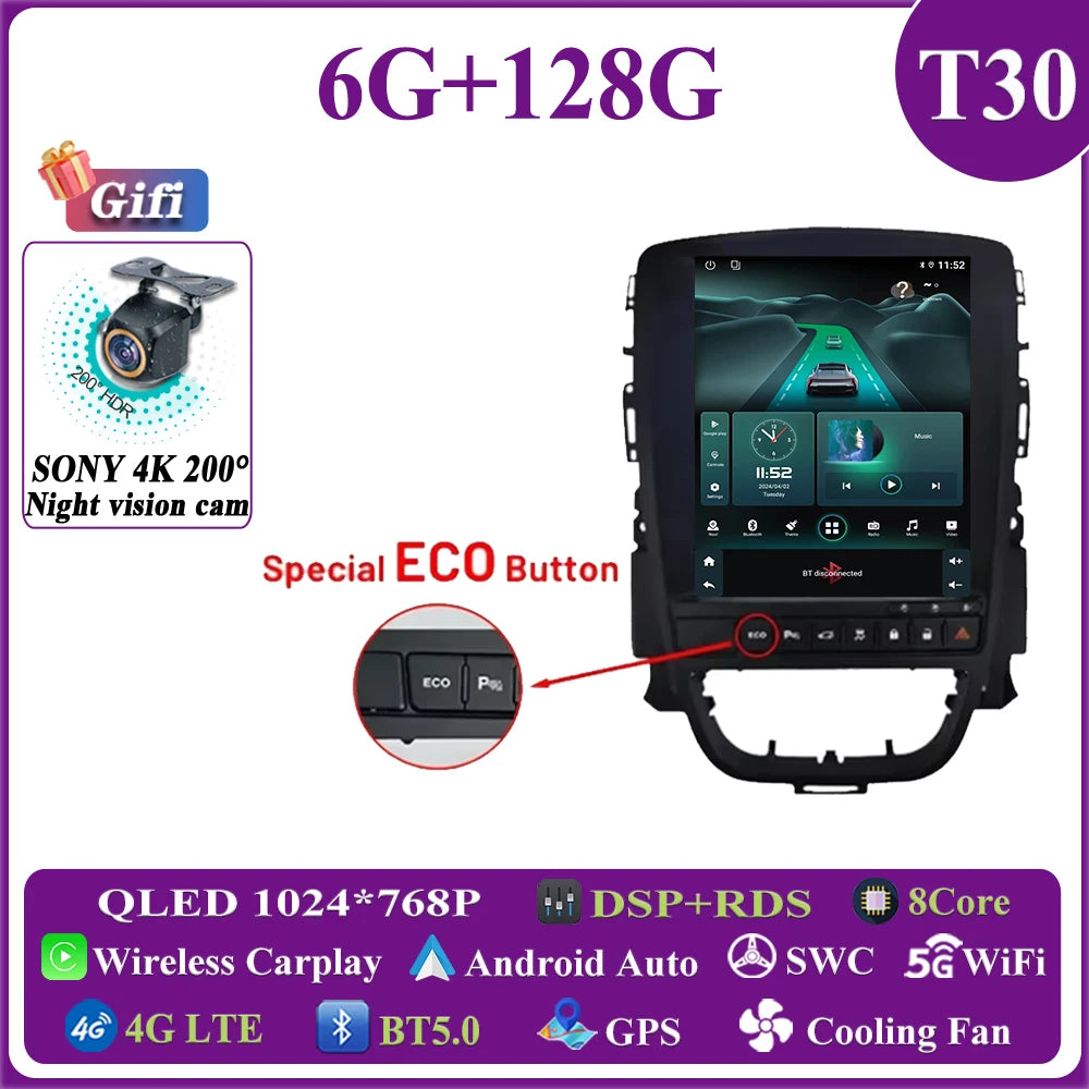 Android 14 Car 9.7 inch For Opel Astra J Vauxhall Buick Verano 2009-2015 Auto Radio GPS Navigation Stereo Head Unit Touch Screen - Merit Sell