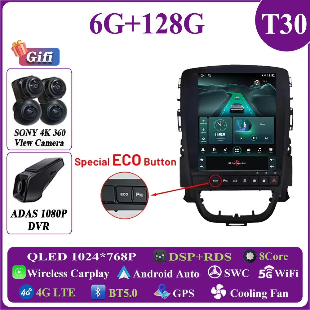 Android 14 Car 9.7 inch For Opel Astra J Vauxhall Buick Verano 2009-2015 Auto Radio GPS Navigation Stereo Head Unit Touch Screen - Merit Sell