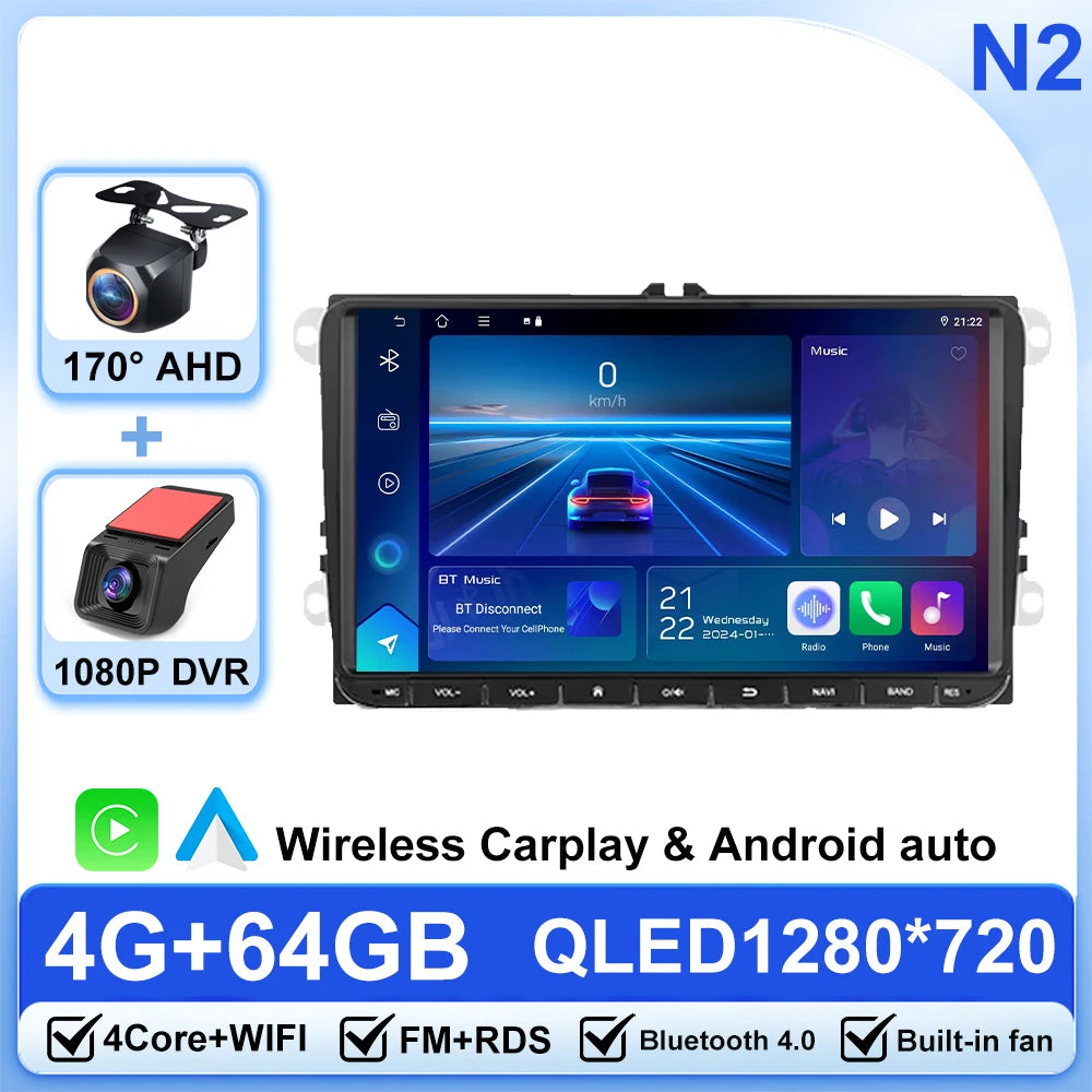 Android 14 Car Radio For Volkswagen Bora Golf 6 Passat Scirocco Sharan Touran Amarok For Skoda Octavia Fabia 2 Multimedia Video - Merit Sell