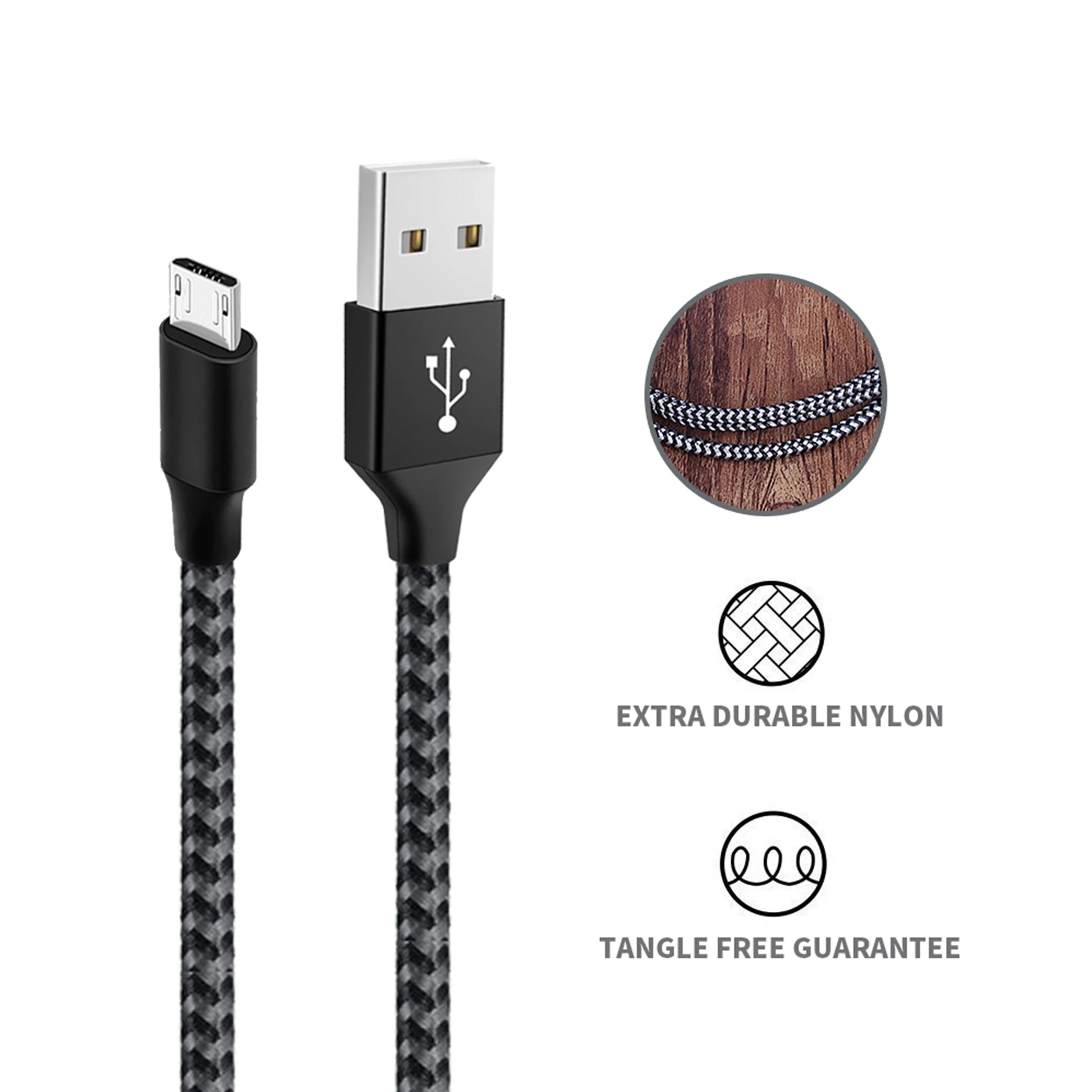 Android Data Cable Fast Charging Cable Old Mobile Phone Trapezoidal Port Charger Cable Dual Engine Micro USB Suitable for Huawei Xiaomi Vivo Meizu Honor Oppo Android Car Fast Charging Cable 1m - Merit Sell