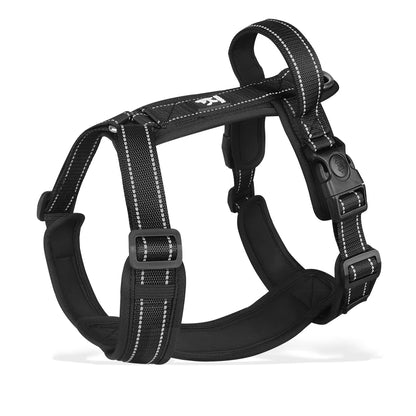 Anti-Escape Dog Harness with Handle Reflective Nylon Dog Harness Vest for Small Medium Dogs French Bulldog Walking Pet Supplies - Merit Sell