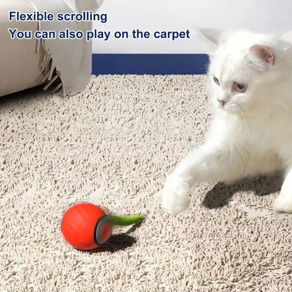 Automatic Moving Cat Toy Ball Smart Cat Toys Two Speed Adjustment Speedy Tail Cat Toy with Replacement Tail - Merit Sell