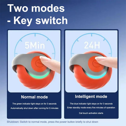 Automatic Moving Cat Toy Ball Smart Cat Toys Two Speed Adjustment Speedy Tail Cat Toy with Replacement Tail - Merit Sell