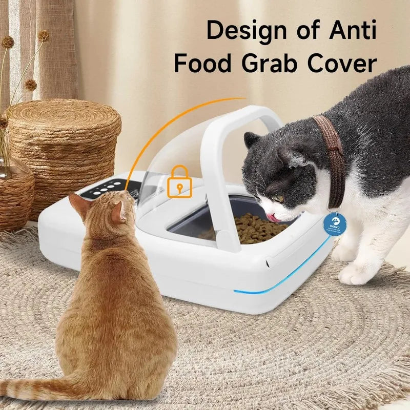 Automatic Pet Feeder with Collar Sensor, Anti Food Grabing, Intelligent Feeding, Microchip Cat Feeder for Cats Medium-Sized Dogs - Merit Sell