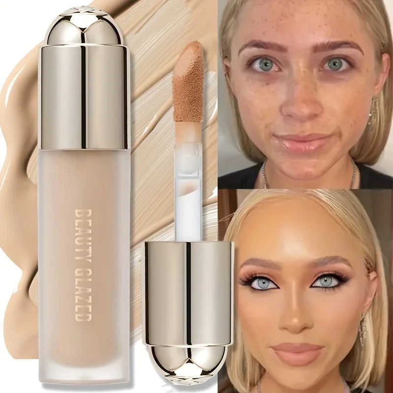BEAUTY GLAZED Full Coverage Liquid Concealer,Covers Under Eye Dark Circles & Blemishes,Long-Lasting Waterproof - Merit Sell