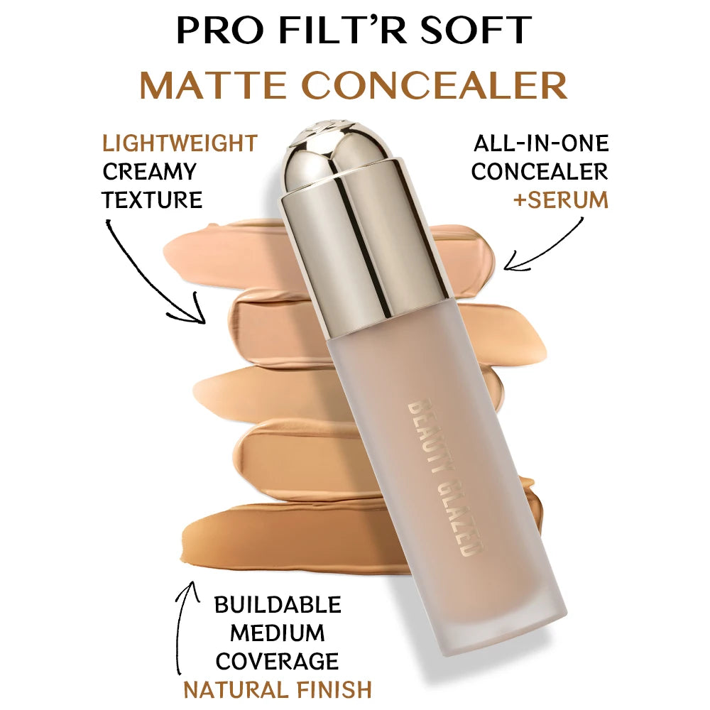 BEAUTY GLAZED Full Coverage Liquid Concealer,Covers Under Eye Dark Circles & Blemishes,Long-Lasting Waterproof - Merit Sell
