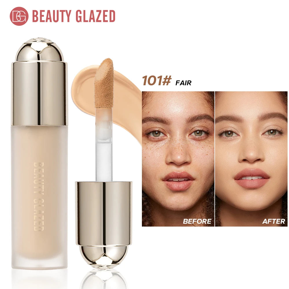 BEAUTY GLAZED Full Coverage Liquid Concealer,Covers Under Eye Dark Circles & Blemishes,Long-Lasting Waterproof - Merit Sell