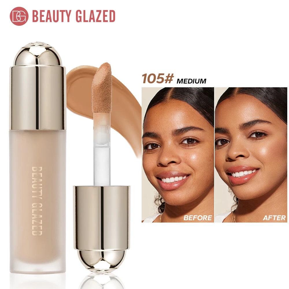 BEAUTY GLAZED Full Coverage Liquid Concealer,Covers Under Eye Dark Circles & Blemishes,Long-Lasting Waterproof - Merit Sell