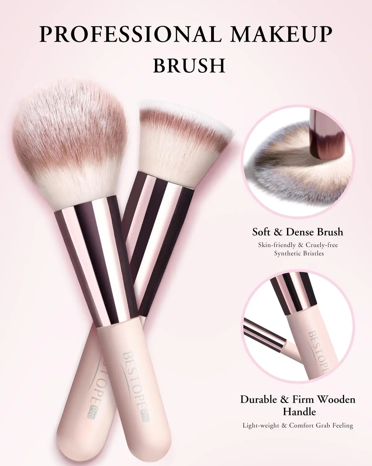 BESTOPE PRO Makeup Brushes with Case, 20PCs Travel Makeup Brush Set, Foundation Concealer Blush Eyeshadow Brush Set Contour - Merit Sell