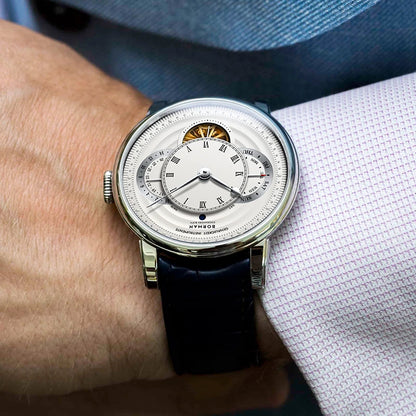 BORMAN Design Luxury Men Automatic Wrist Watch Skeleton Dial Genuine Leather Strap Sapphire Crystal Glass Automatic Watch - Merit Sell