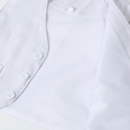 Baby Boy Baptism Suit Christening Outfit Easter Church Set Infant White Clothes Newborn Birthday Party Gift Formal Romper 3PCS - Merit Sell