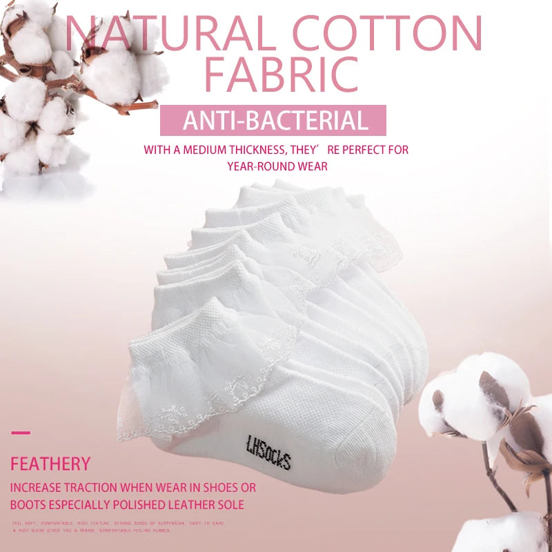 Baby Girls Kids Socks Lace Ruffle Princess Mesh Children Ankle Short Breathable Cotton White Toddler Child Dancing Sock 2024 New - Merit Sell