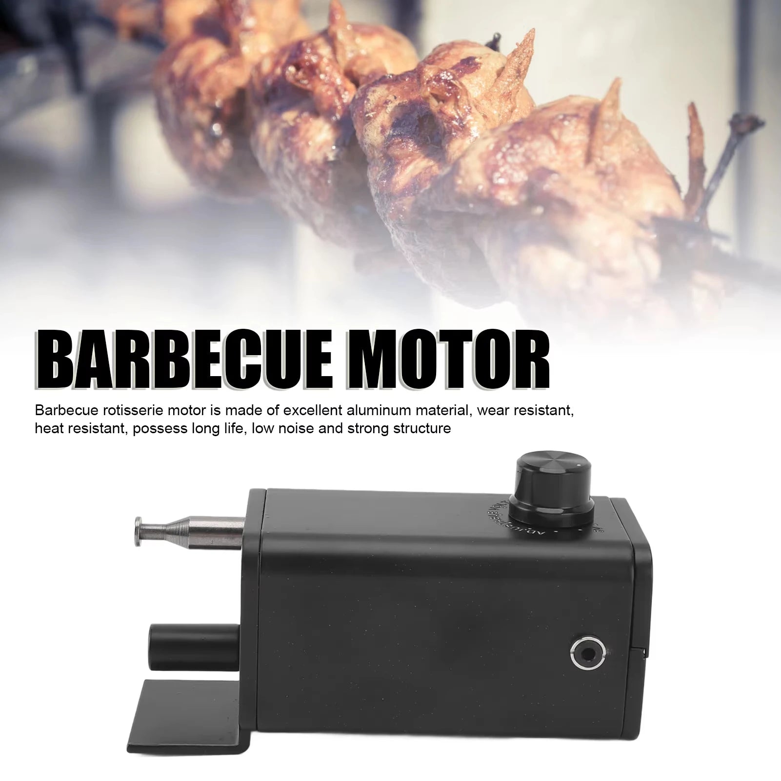 Barbecue Rotisserie Motor 5V-12V Adjustable Speed High Torsion BBQ Grill with USB Cable for Camping And Kitchen - Merit Sell