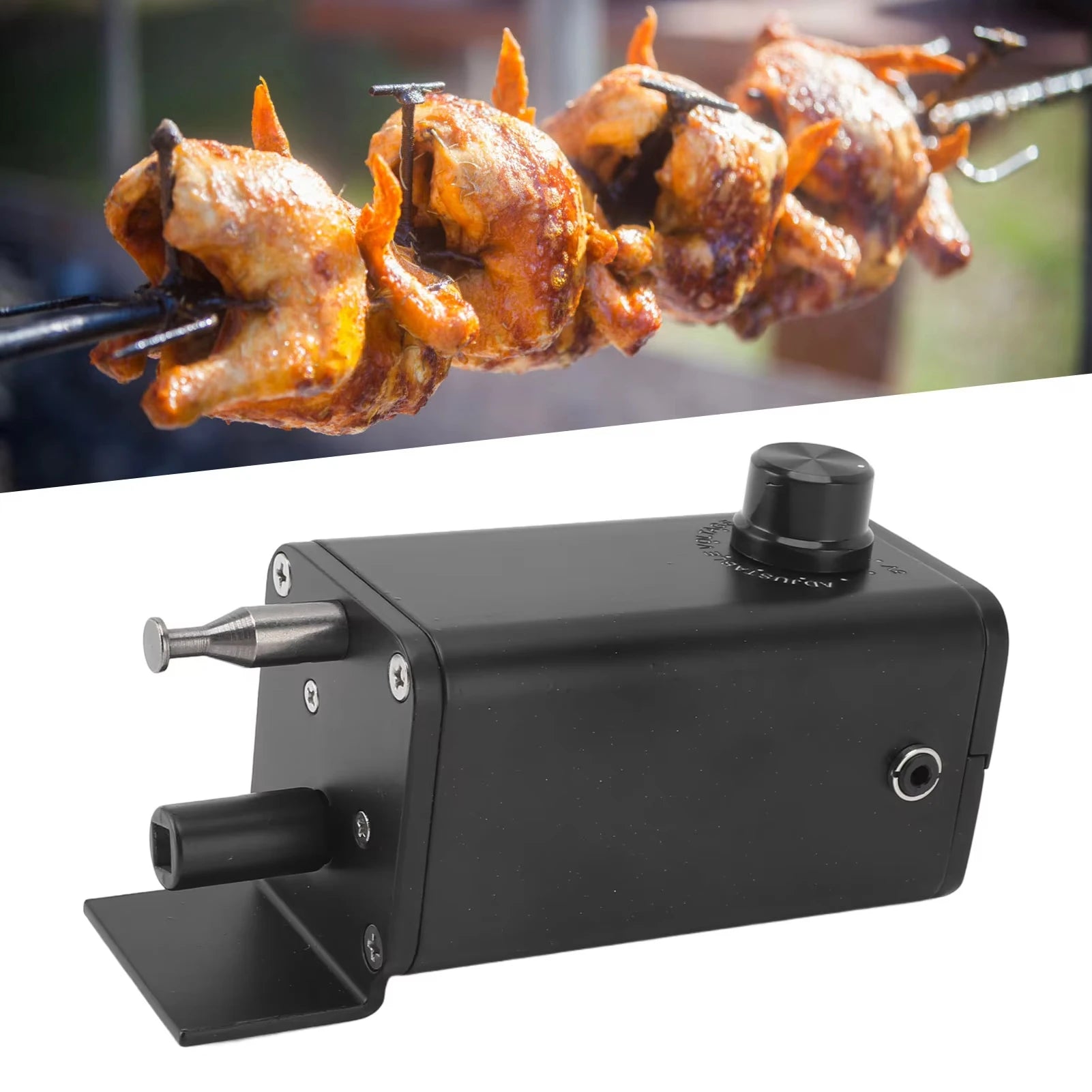 Barbecue Rotisserie Motor 5V-12V Adjustable Speed High Torsion BBQ Grill with USB Cable for Camping And Kitchen - Merit Sell