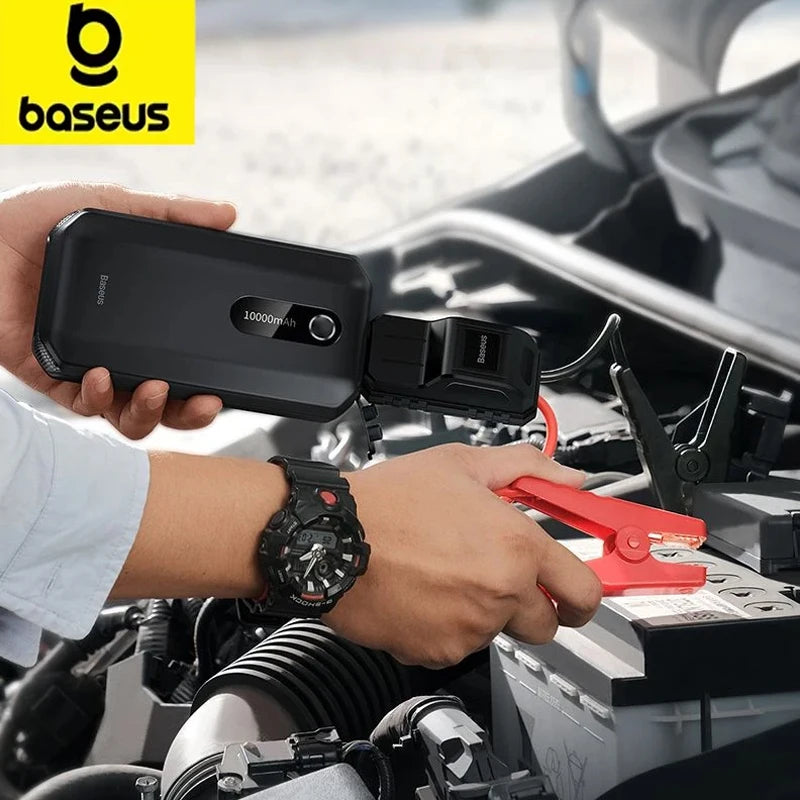 Baseus Car Jump Starter Starting Device 1000A Jumpstarter Auto Buster Emergency Booster 12V Car Jump Start Power Bank 10000mAh - Merit Sell