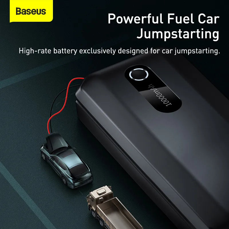 Baseus Car Jump Starter Starting Device 1000A Jumpstarter Auto Buster Emergency Booster 12V Car Jump Start Power Bank 10000mAh - Merit Sell
