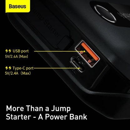 Baseus Car Jump Starter Starting Device 1000A Jumpstarter Auto Buster Emergency Booster 12V Car Jump Start Power Bank 10000mAh - Merit Sell