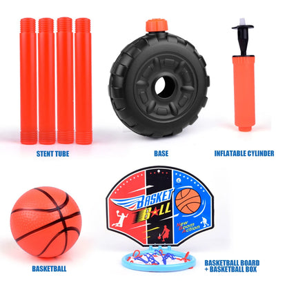 Basketball Stands Toys Set Height Adjustable Kids Indoor Basketball Goal Hoop - Merit Sell