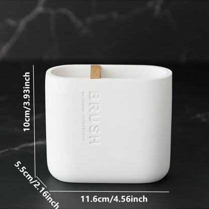 Bathroom Accessories Set Soap Dispenser Bottle Dish Washroom Toothbrush Holder Cup Suit Lotion Rack Toilet Brush Garbage Can - Merit Sell