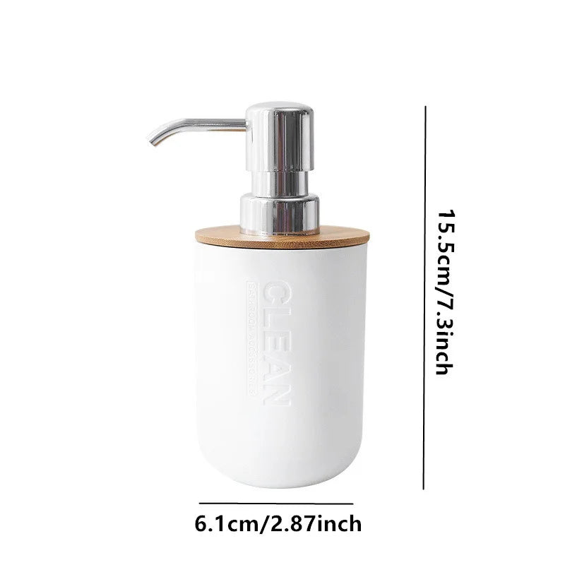 Bathroom Accessories Set Soap Dispenser Bottle Dish Washroom Toothbrush Holder Cup Suit Lotion Rack Toilet Brush Garbage Can - Merit Sell