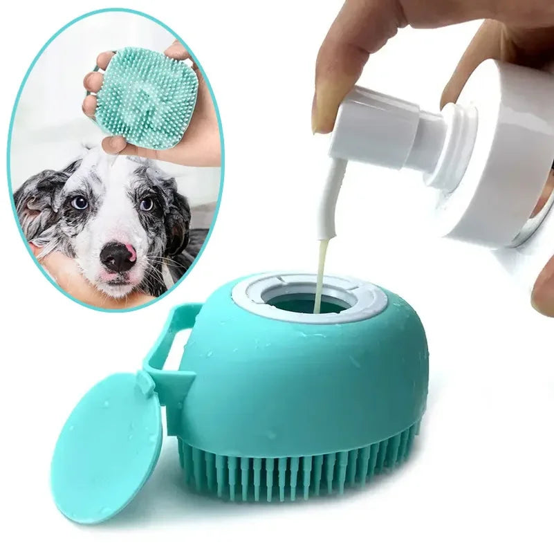 Bathroom Puppy Big Dog Cat Bath Massage Gloves Brush Soft Safety Silicone Pet Accessories for Dogs Cats Tools Mascotas Products - Merit Sell