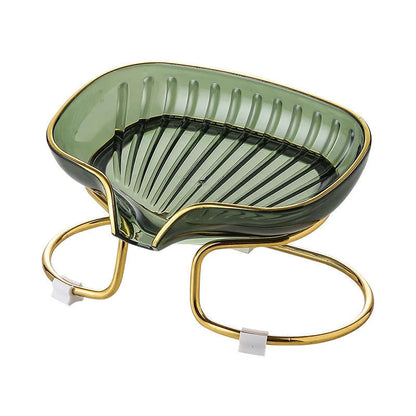 Bathroom Soap Dish Light Luxury Toilet Shower Soap Holder With Drain Water Soap Storage Case Tray Container Bathroom Gadgets - Merit Sell