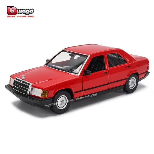 Bburago 1:24 1987 Mercedes Benz 190E alloy racing car Alloy Luxury Vehicle Diecast Cars Model Toy Collection Gift - Merit Sell