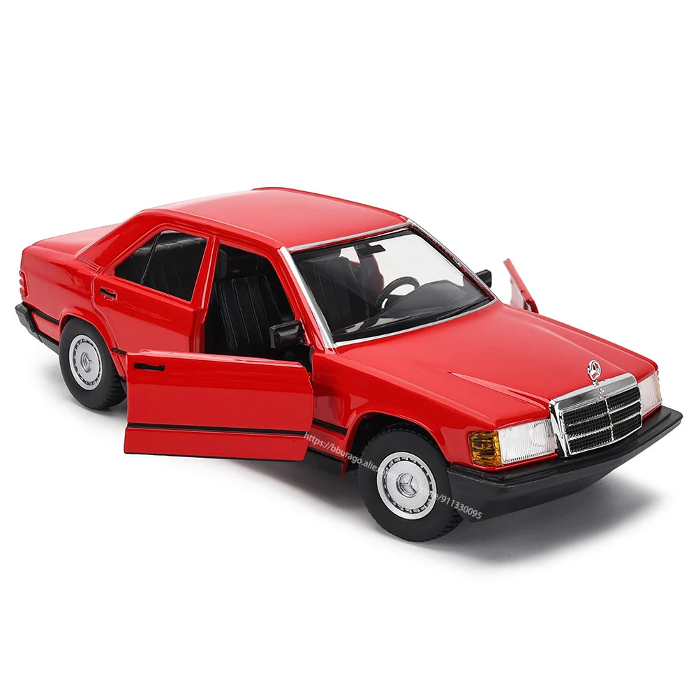 Bburago 1:24 1987 Mercedes Benz 190E alloy racing car Alloy Luxury Vehicle Diecast Cars Model Toy Collection Gift - Merit Sell