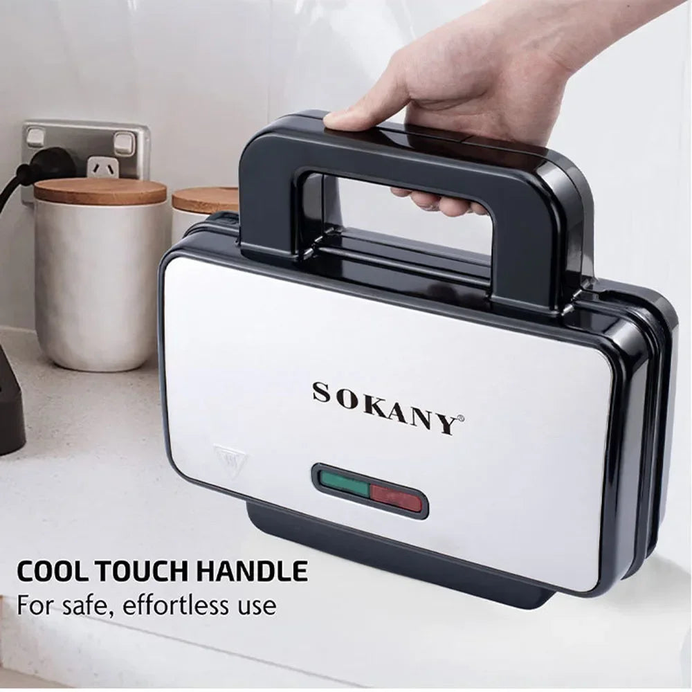 Belgian Mini Waffle Maker, Fast Double Sided Heating, Make 2 Waffles At The Same Time, Perfect for Breakfast, Snacks, Burgers - Merit Sell